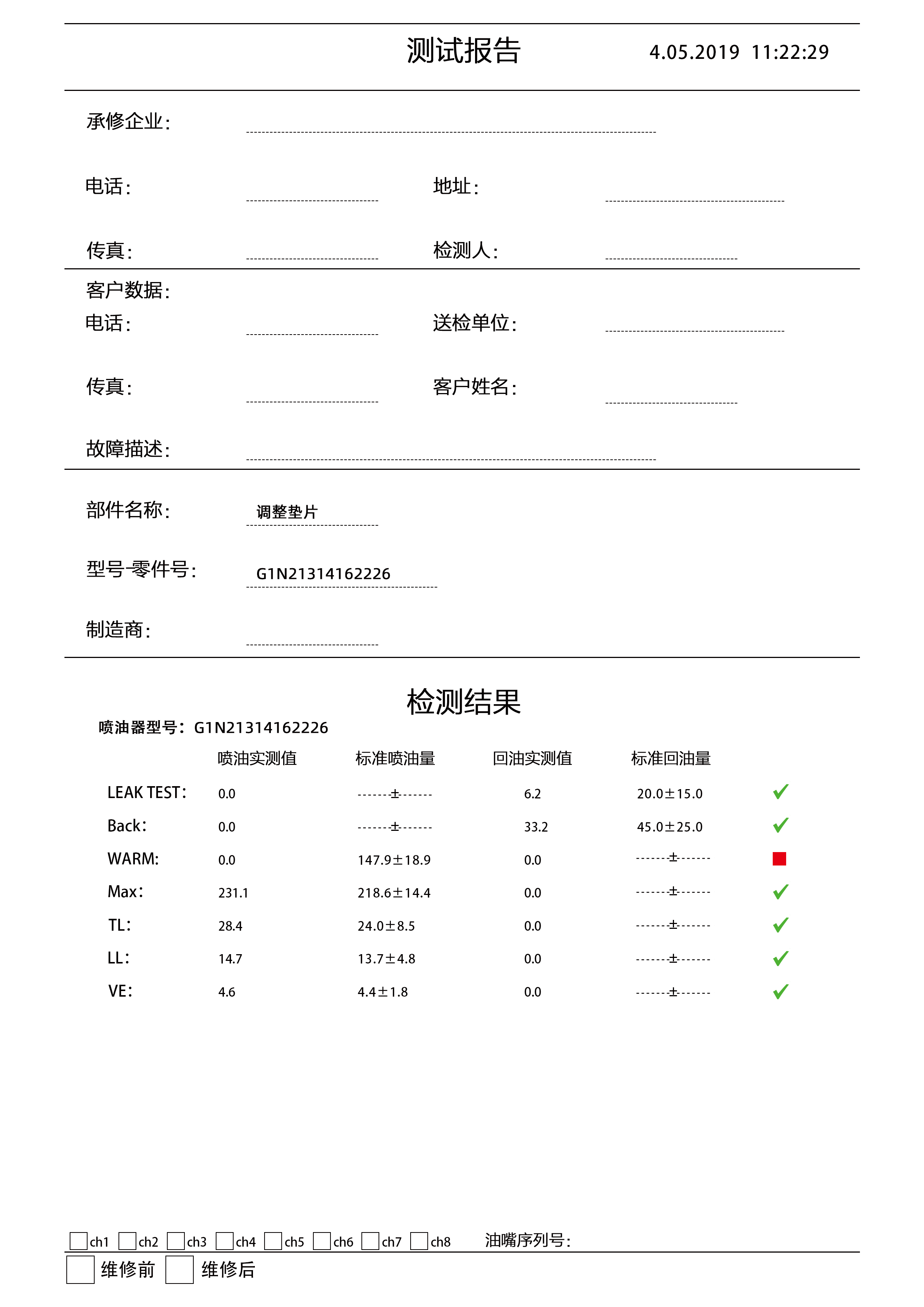 Test Report - commonrailinjectors